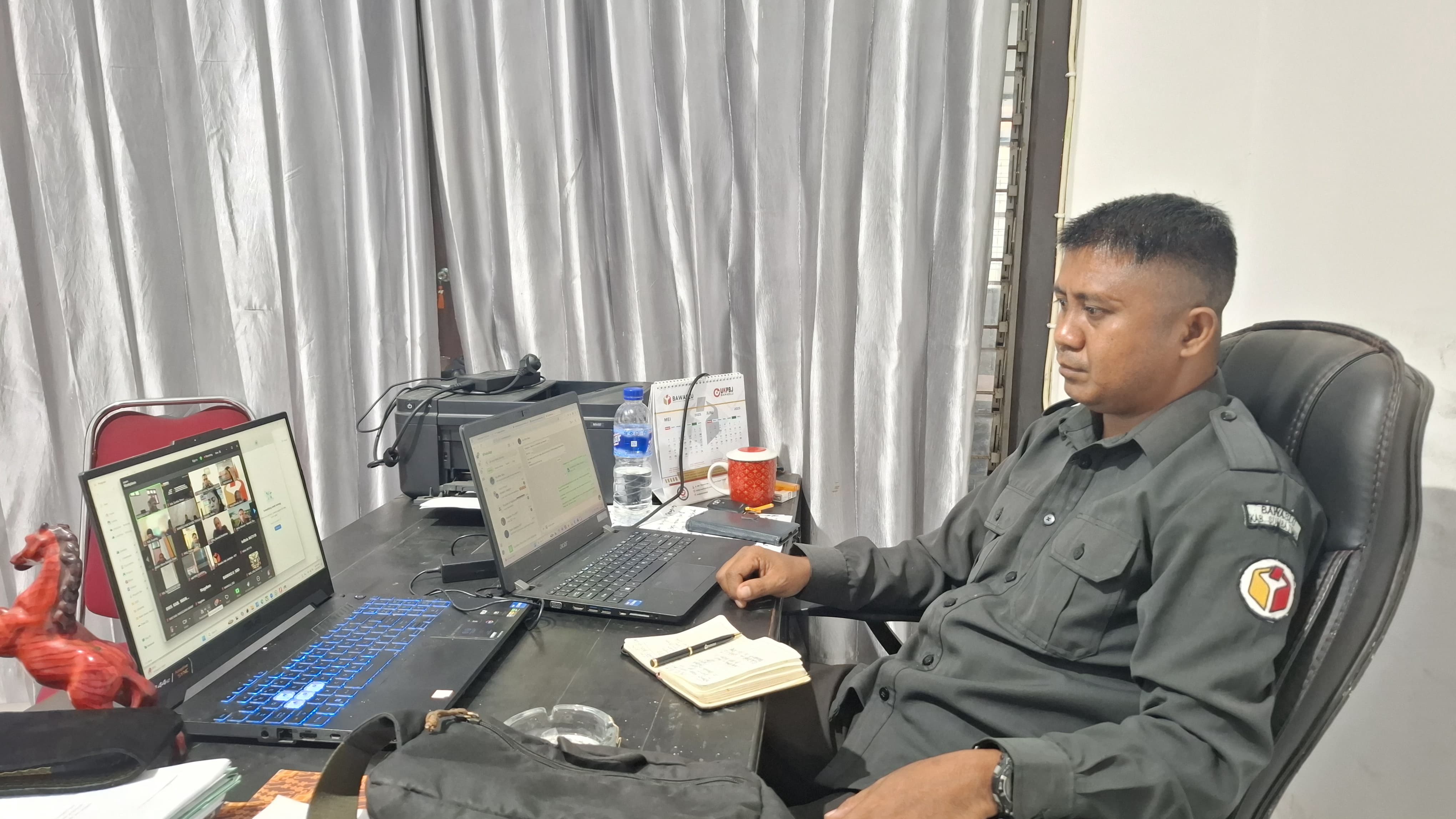 Bawaslu Kabupaten Sumba Timur Ikuti Rapat Daring Pengelolaan dan Pelayanan Data dan Informasi