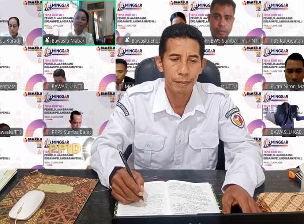 Bawaslu Sumba Timur Ikuti Minggar Penanganan Pelanggaran Edisi VIII