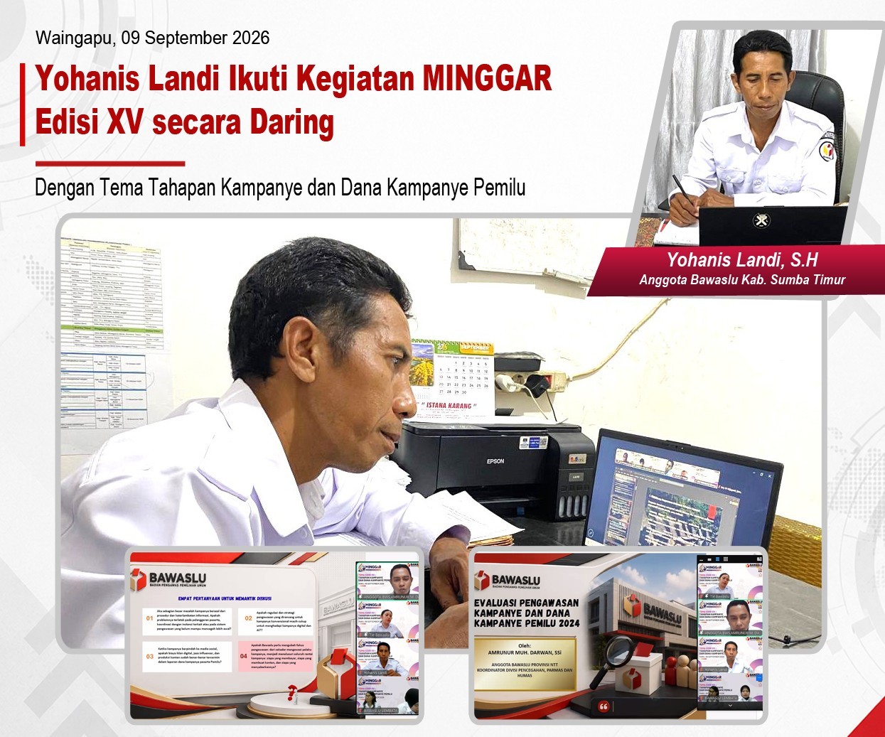 Yohanis Landi Ikuti MINGGAR Edisi XV