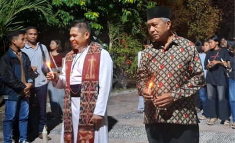 Anwar Engga Hadiri Aksi Solidaritas "Doa untuk Flores",