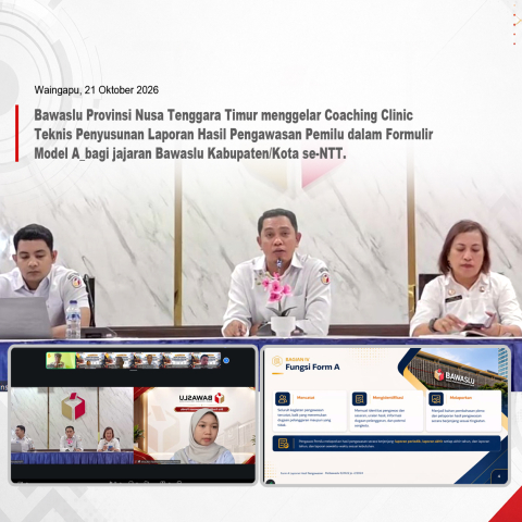 Bawaslu Sumba Timur Ikuti Coaching Clinic Penyusunan Form A, Amrunur Muh. Darwan Tekankan Pentingnya Rekam Jejak Pengawasan