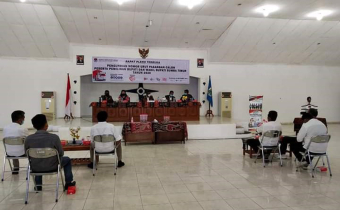 Pengundian Nomor Urut Pasangan Calon Bupati dan Wakil Bupati  Sumba Timur Taat Protokol Kesehatan