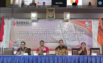 Bawaslu Sumba Timur Ikuti Rakor Pengelolaan Kehumasan dan Informasi Publik